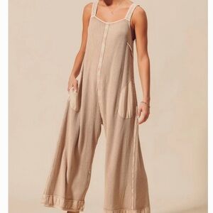 Free People Waffle Knit Jumpsuit